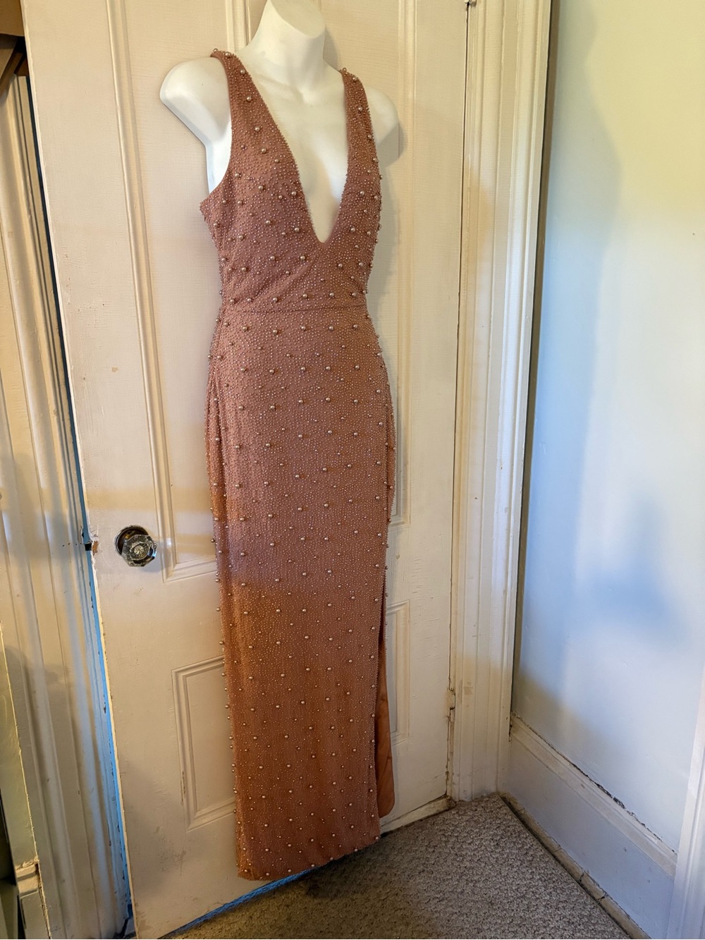 Marylin Monroe vintage style beaded gown size 6 Evening wedding costume stage - Picture 3 of 9